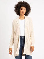 theresa shawl collar open cardigan