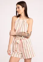 jess stripe cotton halter