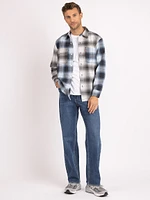 colourblock plaid overshirt