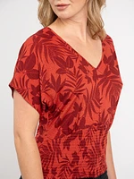 v-neck batwing top