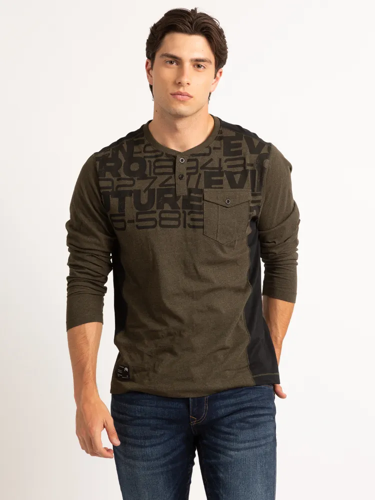 long sleeve henley shirt