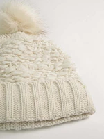 women's pom pom winter hat