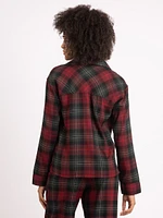 emelie flannel lounge top