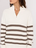 mauren 1/4 zip mock neck sweater