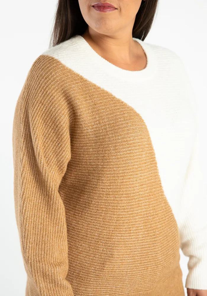 lacey asymmetrical colourblock popover