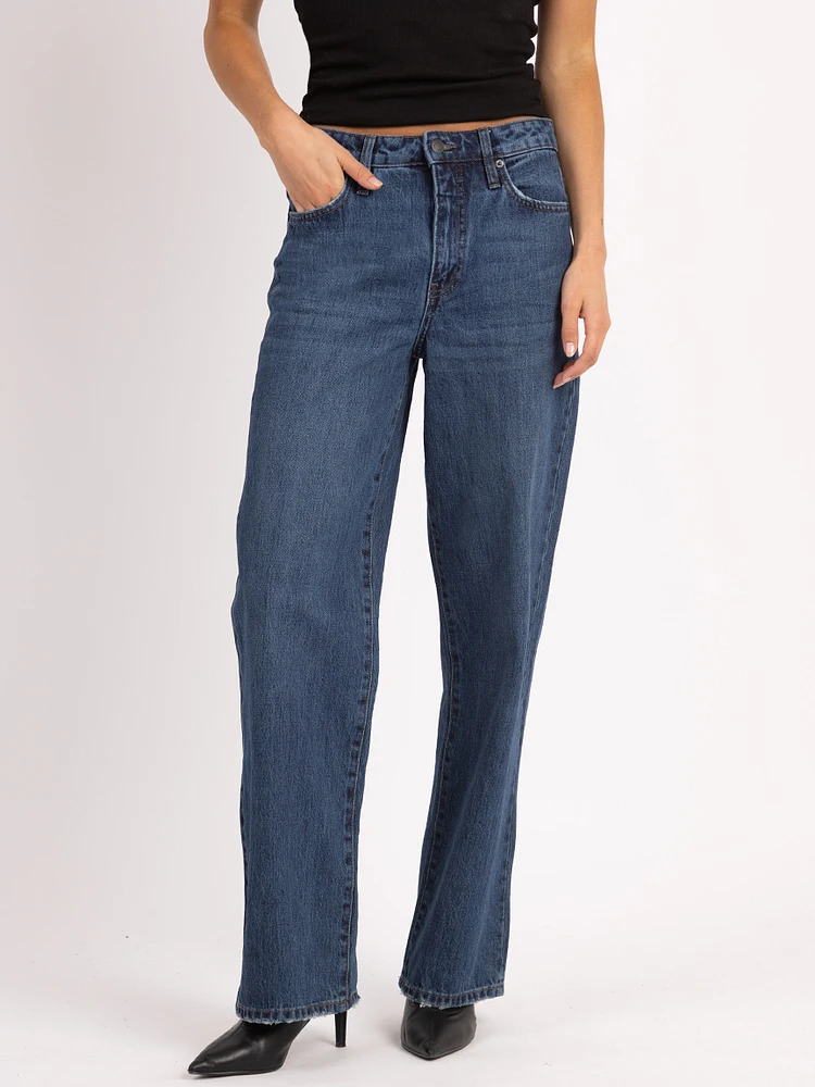 faye wide leg jean dark authentic