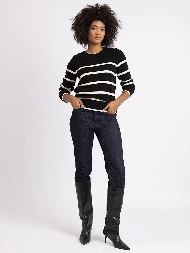 liesel crew neck stripe sweater