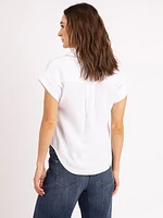 jaden johnny collar gauze shirt