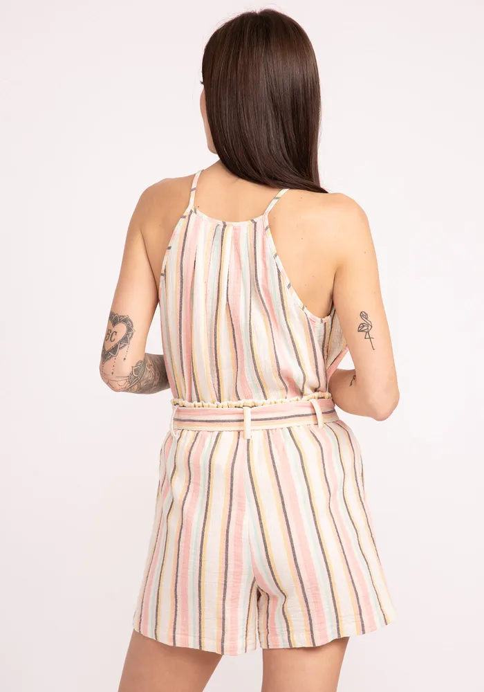 jess stripe cotton halter