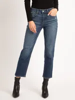 mid-rise slim straight jean