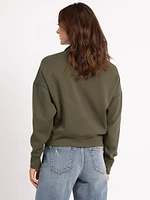 mailyn 1/2 zip mock neck sweatshirt