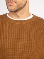 austin waffle stitch crewneck