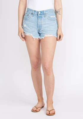 501 original light wash shorts