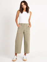 buffy high rise utility crop olive