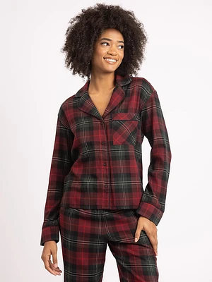 emelie flannel lounge top