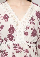 vienna crochet trim peasant blouse