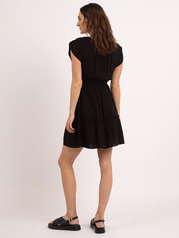 maren v neck mini dress