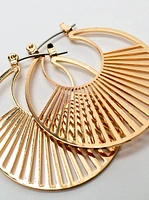gold spoke hoop earring