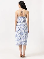 floral chiffon slip dress