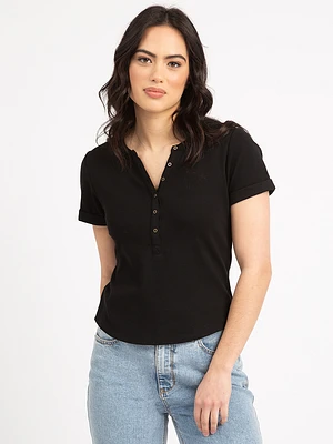 kim short sleeve henley