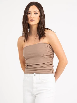 ruched side tube top