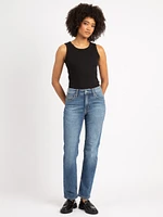 tegan straight leg jean dark authentic