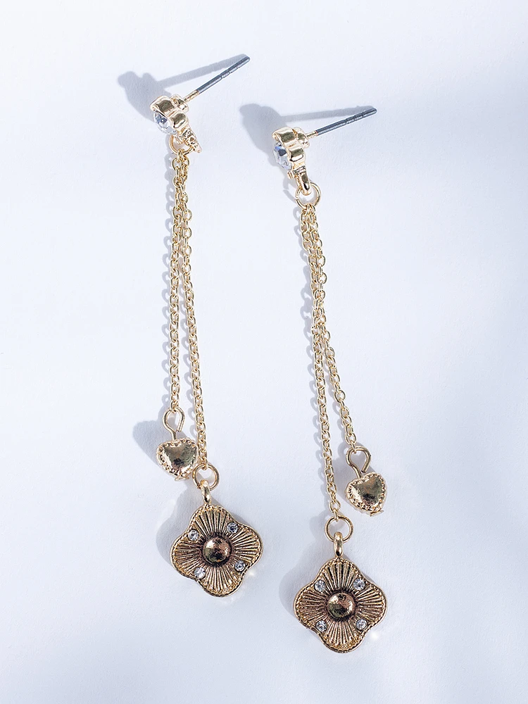 clover chain earring