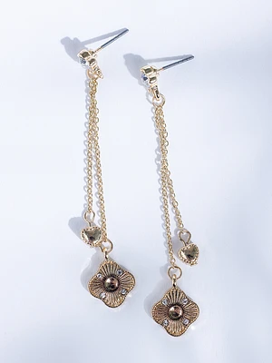 clover chain earring