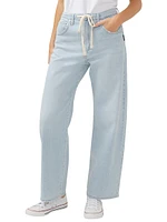 Be Easy Straight Leg Drawstring Jeans