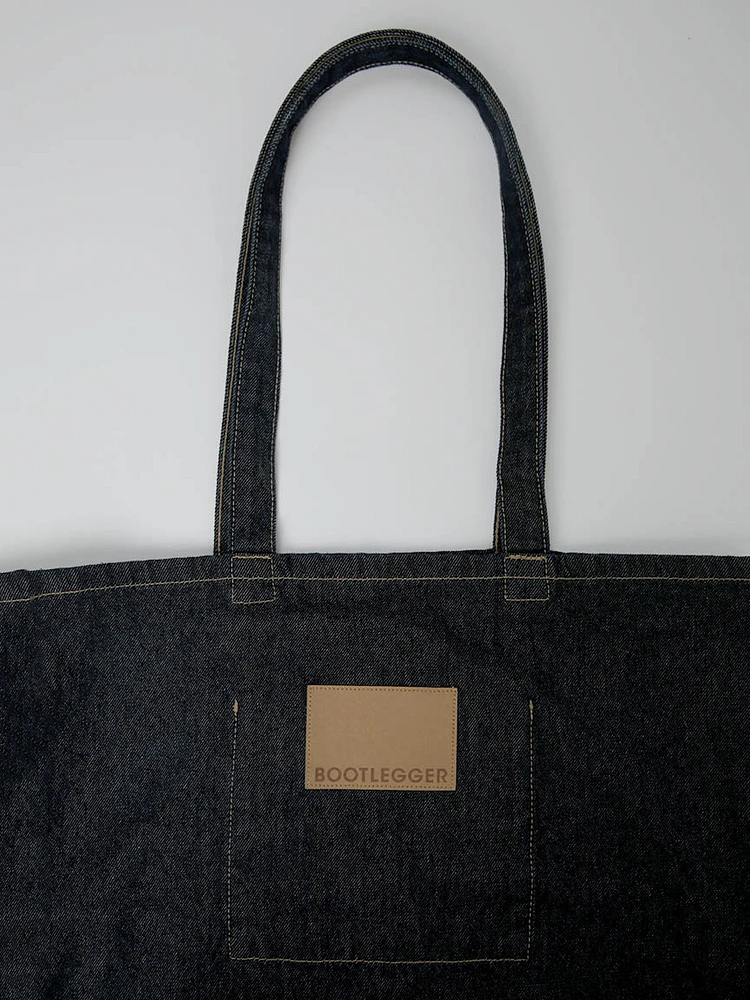 essential denim tote bag