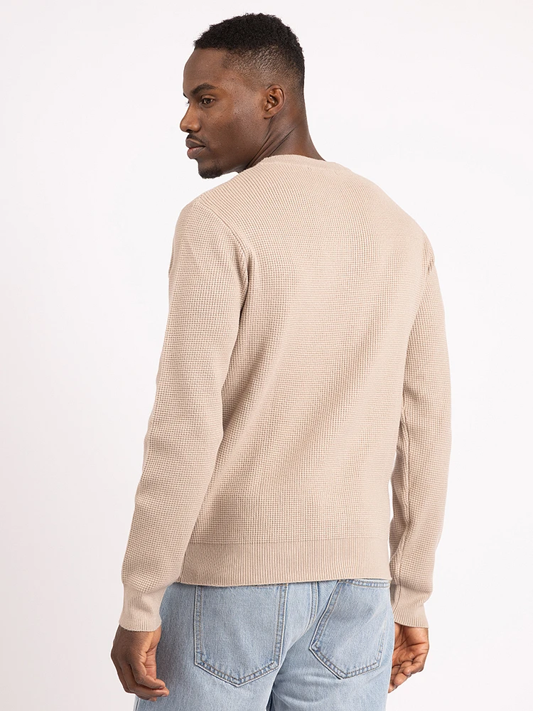 austin waffle stitch crewneck