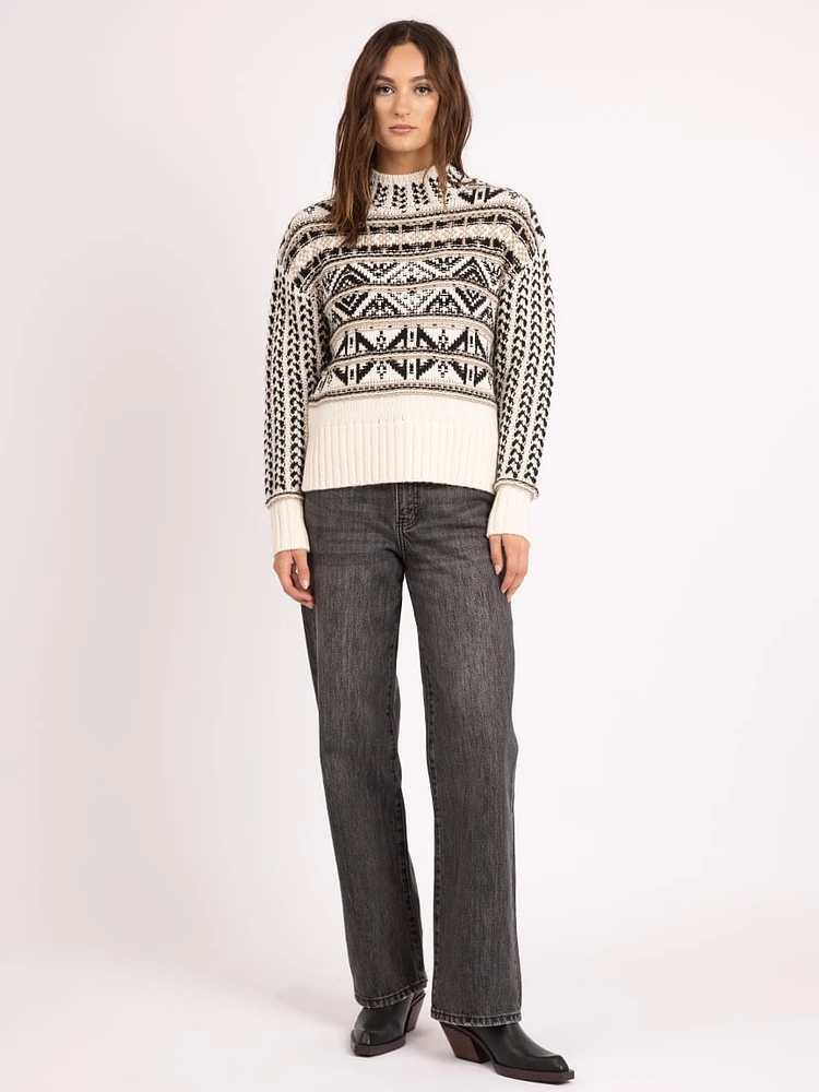 chan mock neck sweater