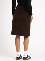 corduroy midi skirt