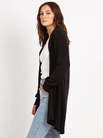 theresa shawl collar open cardigan