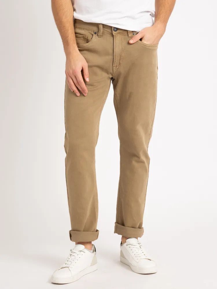 beige straight six jean