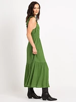 gretchen tiered ruffled strap maxi