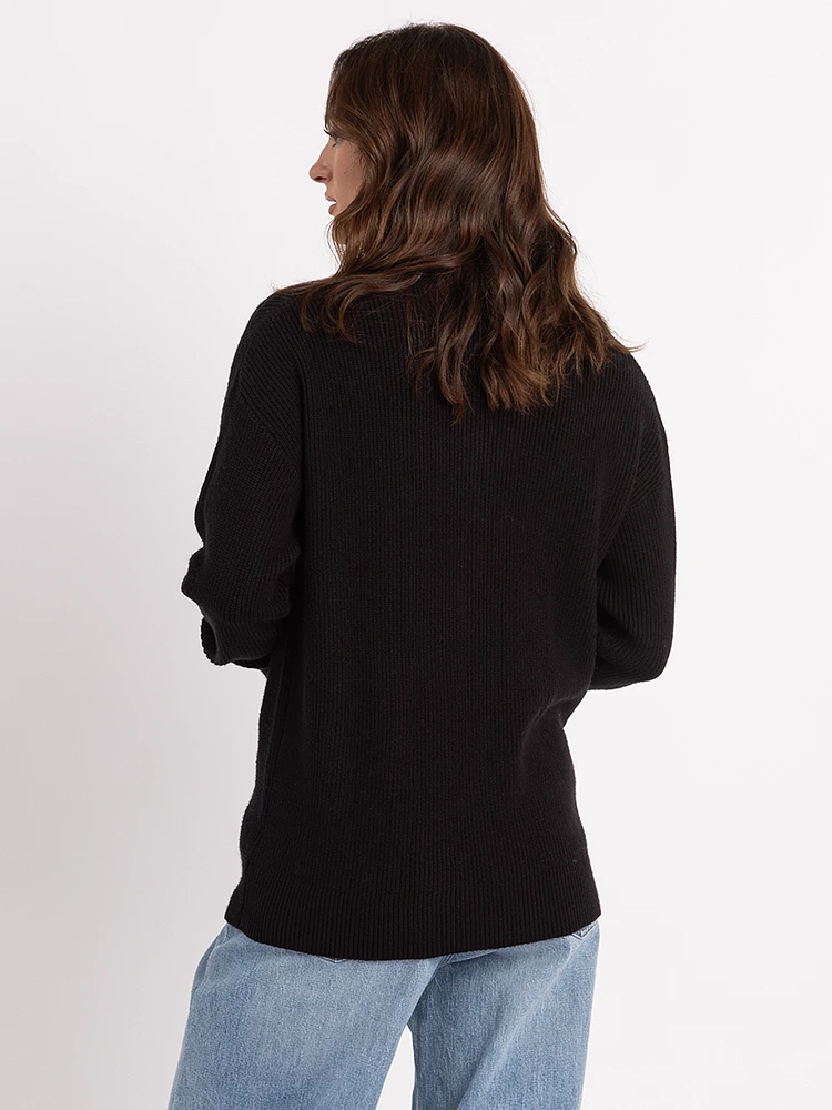 mauren 1/4 zip mock neck sweater