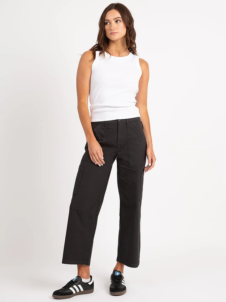 buffy high rise utility crop black