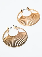 gold spoke hoop earring