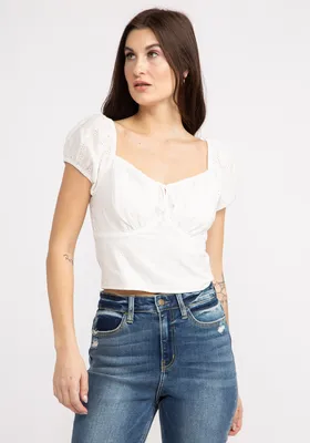 viola eyelet corset top