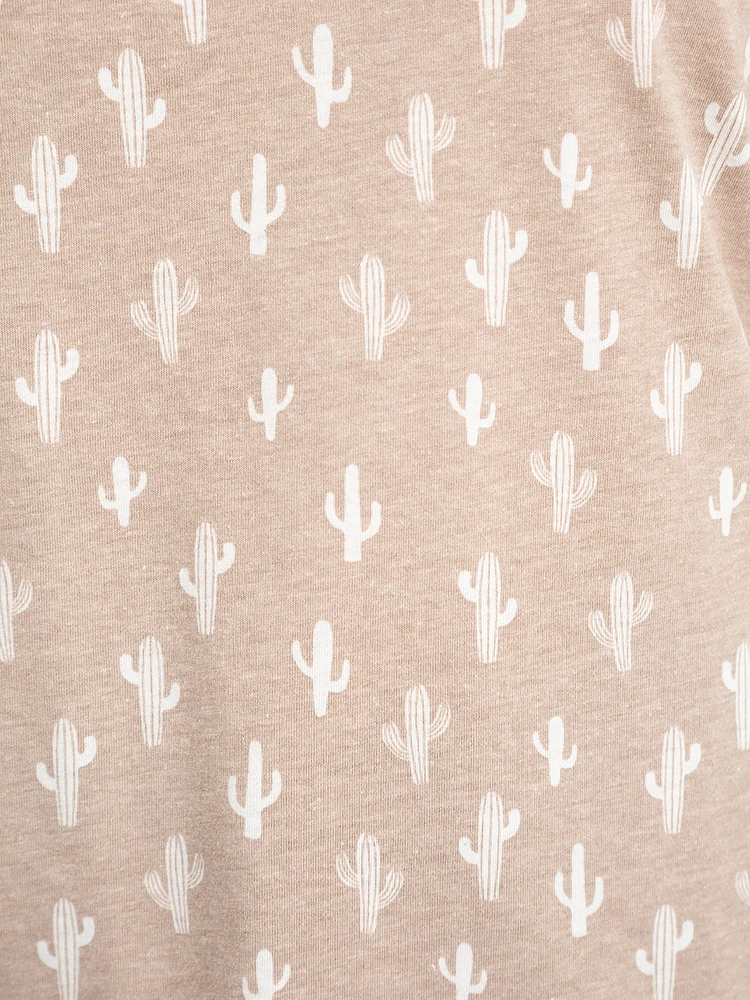 cactus graphic tank top