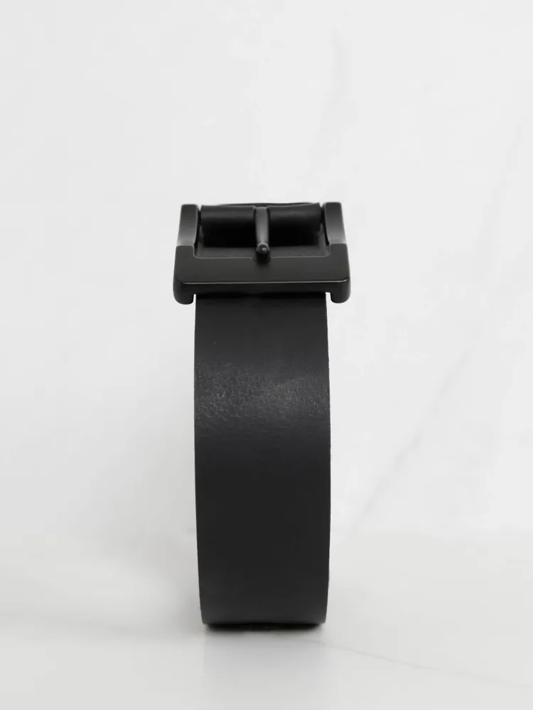 men's black buckle belt