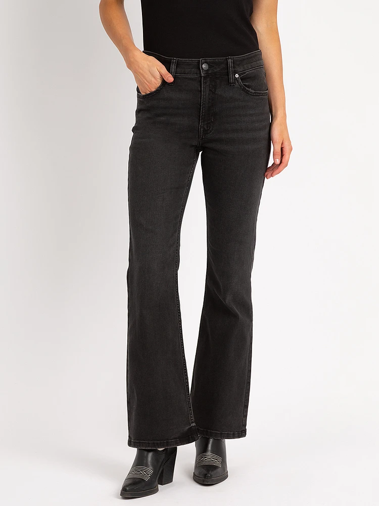 olivia bootcut jean washed black