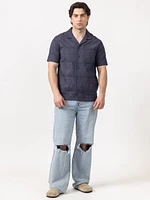 louis plaid textured 1 pkt shirt