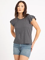 rae double flutter sleeve tee