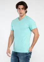 owen inject dye v-neck t-shirt