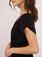 maren v neck mini dress