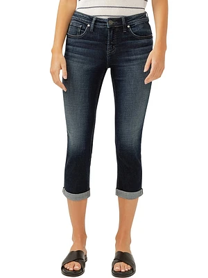 Elyse Mid Rise Luxe Stretch Capri
