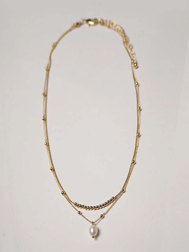 layered pearl necklace