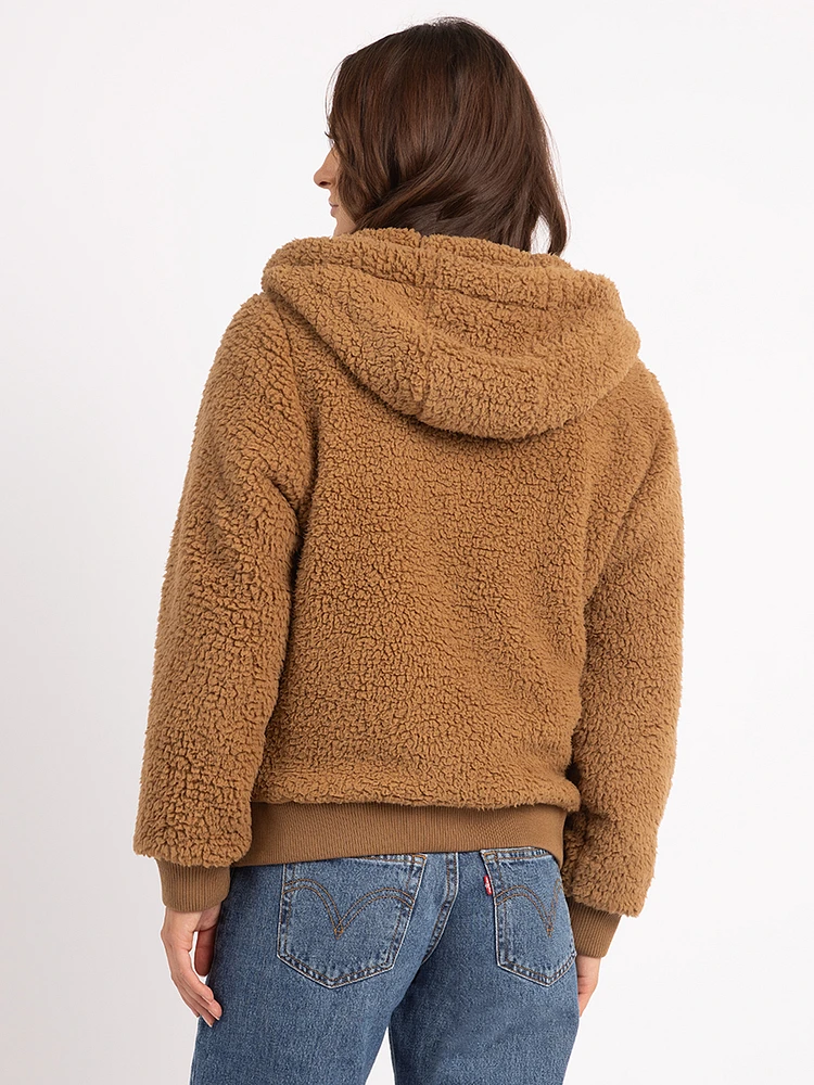 carley full zip sherpa hoodie